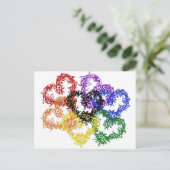 Rainbow Woven Hearts Briefkaart (Staand voorkant)