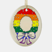 Rainbow Wreath Keramisch Ornament (Rechts)