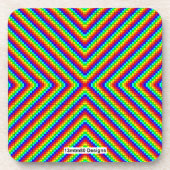 Rainbow X - Kunststof Onderzetter (Voorkant)