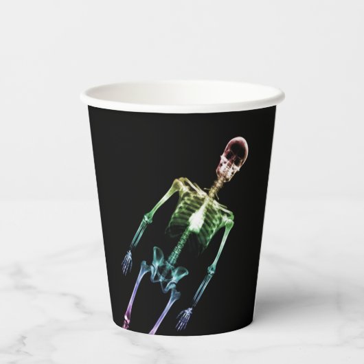 Rainbow X-Ray Skeleton Papieren Bekers (Achterkant)