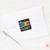 Rainbow Xylophone Classic Speelgoed Gepersonalisee Vierkante Sticker (Envelop)