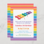 Rainbow Xylophone Kinder Muziek met als titel Birt Kaart (Voorkant / Achterkant)