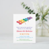 Rainbow Xylophone Kinder Muziek Thema Verjaardagsf Kaart (Staand voorkant)