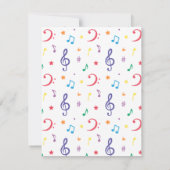 Rainbow Xylophone Kinder Muziek Thema Verjaardagsf Kaart (Achterkant)