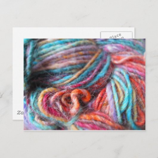 Rainbow Yarn Bundle Briefkaart (Voorkant / Achterkant)