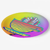 Rainbow Yellow Cup Saucer Party Cocktail Papieren Bordje (Gekanteld)