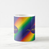 Rainbow Yellow Paars Typografie Koffiemok (Center)