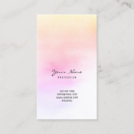 Rainbow Yellow Peach Pink Pastel Peach Ombre Glass Visitekaartje