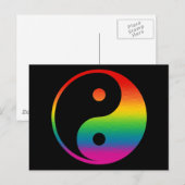 Rainbow Yin Yang Briefkaart (Voorkant / Achterkant)