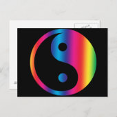 Rainbow Yin Yang Briefkaart (Voorkant / Achterkant)