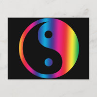 Rainbow Yin Yang Briefkaart