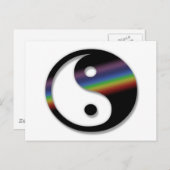 Rainbow Yin Yang Briefkaart (Voorkant / Achterkant)