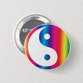 Rainbow Yin Yang Button (Voorkant /achterkant)