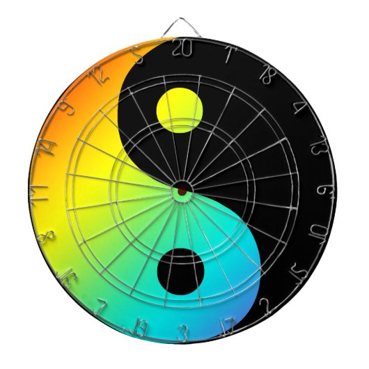 Rainbow Yin Yang Dartbord (Voorkant)