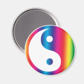 Rainbow Yin Yang Magnet (Voorkant / Achterkant)