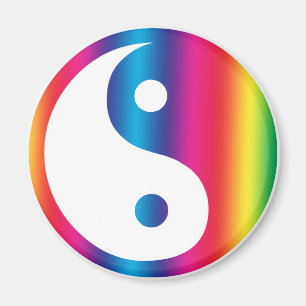 Rainbow Yin Yang Magnet