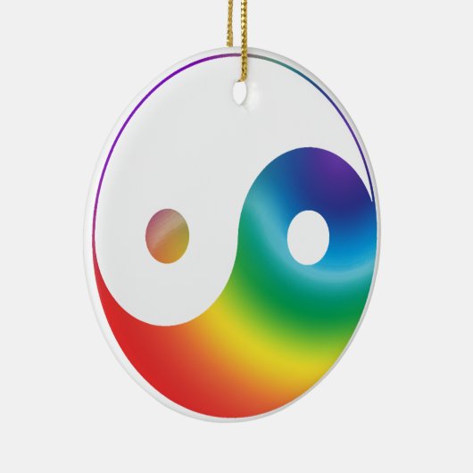 Rainbow Yin & Yang Ornament (Rechts)