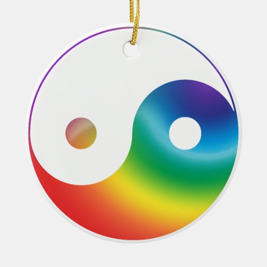 Rainbow Yin & Yang Ornament (Voorkant)