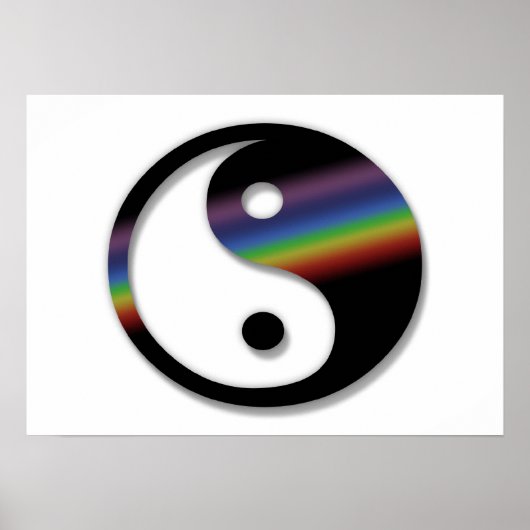 Rainbow Yin Yang Poster (Voorkant)