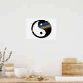 Rainbow Yin Yang Poster (Keuken)