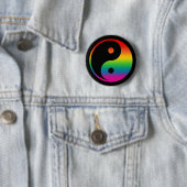 Rainbow Yin Yang Ronde Button 5,7 Cm (In situ)