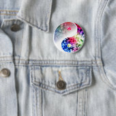 Rainbow Yin Yang Ronde Button 5,7 Cm (In situ)