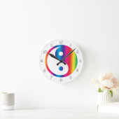 Rainbow Yin Yang  Ronde Klok (Huis)