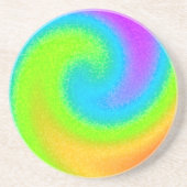 Rainbow Yin Yang Sandstone Onderzetter (Voorkant)