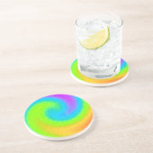 Rainbow Yin Yang Sandstone Onderzetter (Zijkant)