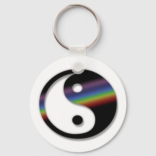 Rainbow Yin Yang Sleutelhanger (Voorkant)