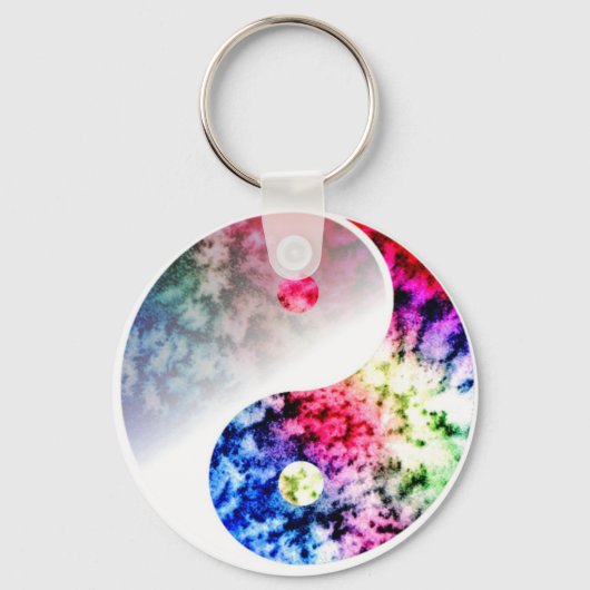 Rainbow Yin Yang Sleutelhanger (Voorkant)