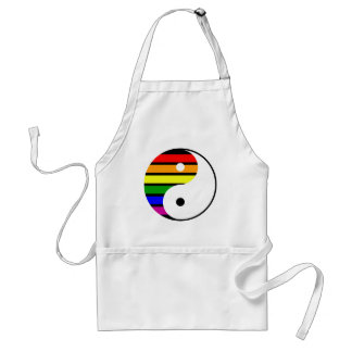 Rainbow Yin Yang Standaard Schort