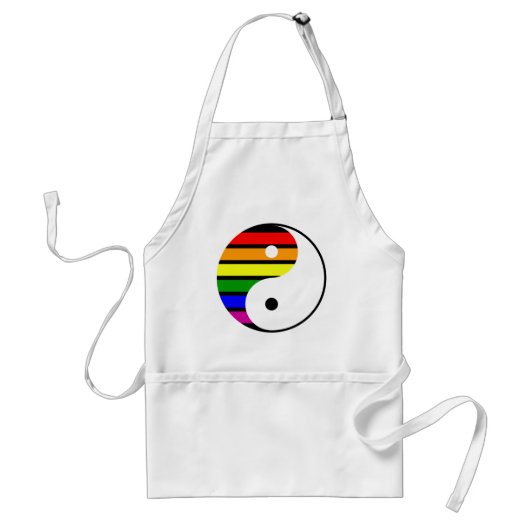 Rainbow Yin Yang Standaard Schort (Voorkant)