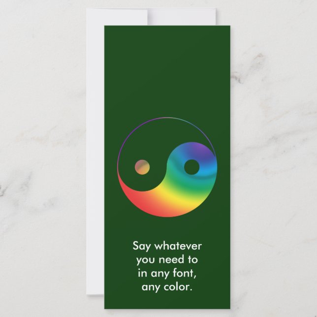 Rainbow Yin Yang Symbol (Voorkant)