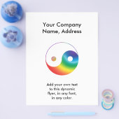 Rainbow Yin Yang Symbol Flyer (Enkel)