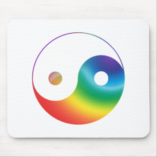 Rainbow Yin Yang Symbol Muismat