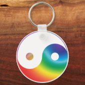 Rainbow Yin Yang Symbol Sleutelhanger (Voorkant)