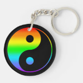 Rainbow Yin Yang Symbol Sleutelhanger (Achterkant)