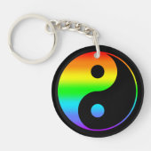 Rainbow Yin Yang Symbol Sleutelhanger (Voorkant)