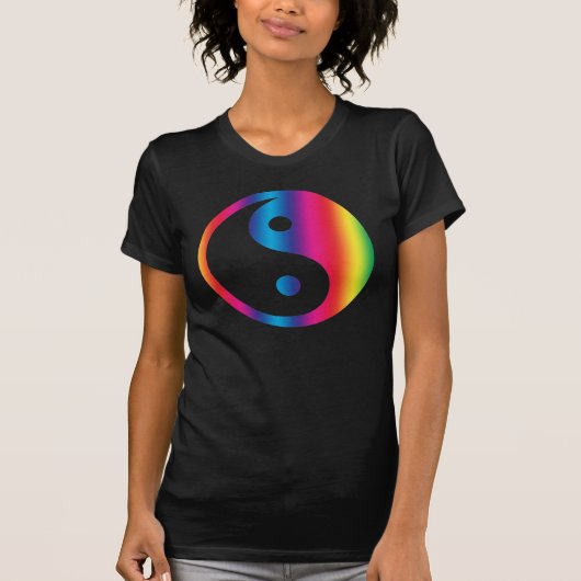 Rainbow Yin Yang T-Shirt (Voorkant)