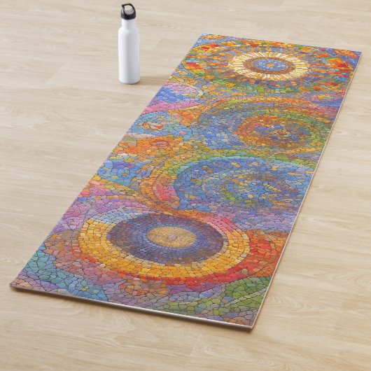 Rainbow Yoga Mat - Kleurrijke Mozaïek Kunst (In situ)