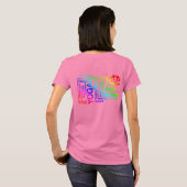 Rainbow Yoga Poses Bright Cheerful Yoga Center T-shirt (Achterkant volledig)