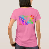 Rainbow Yoga Poses Bright Cheerful Yoga Center T-shirt (Achterkant)