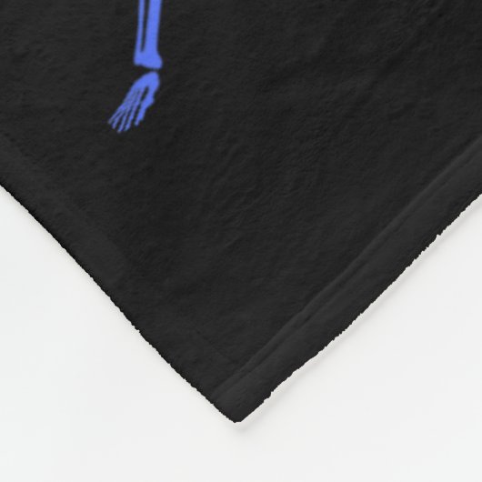 Rainbow Yoga Skelet Oefening Bot Halloween Onderde Fleece Deken (Hoek)