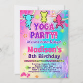 Rainbow Yoga Verjaardagsfeest Kaart (Voorkant)