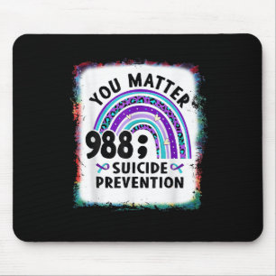 Rainbow You 988 Zelfmoordpreventie Bewustzijn zwar Muismat