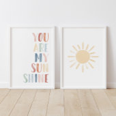 Rainbow You Are My Sunshine en Sun Nursery Muurkunst Sets