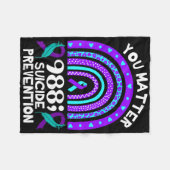 Rainbow You Problem 988 Zelfmoordpreventie Awarene Fleece Deken (Voorkant (Horizontaal))