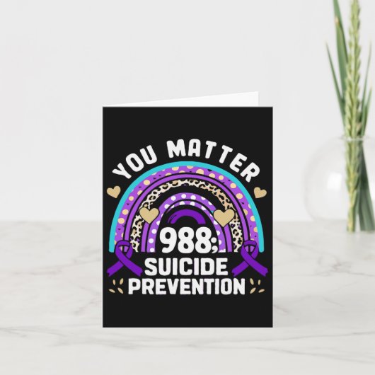 Rainbow You Problem 988 Zelfmoordpreventie Awarene Kaart (Voorkant)