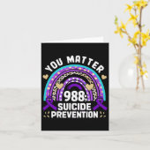 Rainbow You Problem 988 Zelfmoordpreventie Awarene Kaart (Gele Bloem)